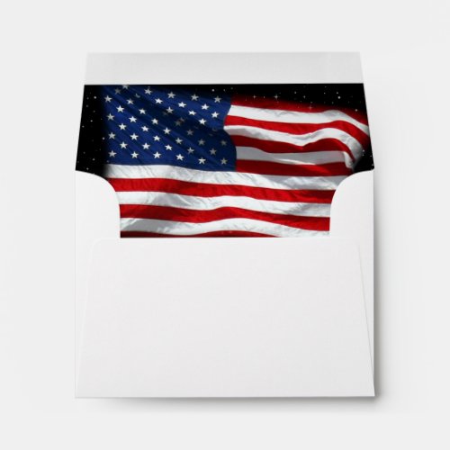 Stars and Stripes USA Patriotic American Flag  Envelope