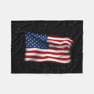 Stars and Stripes USA Patriotic American Flag  Fleece Blanket