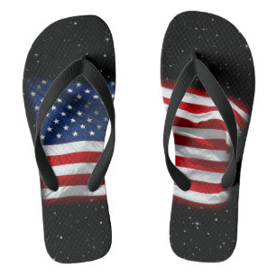 Stars and Stripes USA Patriotic American Flag Flip Flops