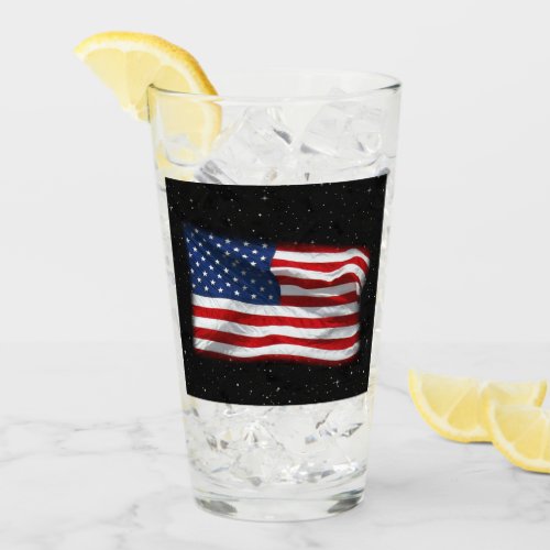 Stars and Stripes USA Patriotic American Flag Glass