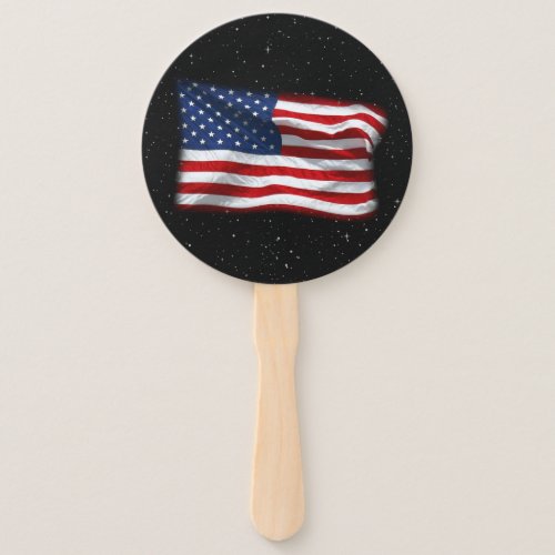 Stars and Stripes USA Patriotic American Flag Hand Fan