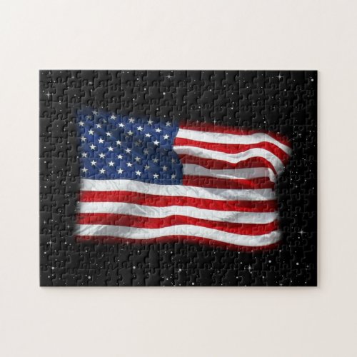 Stars and Stripes USA Patriotic American Flag Jigsaw Puzzle