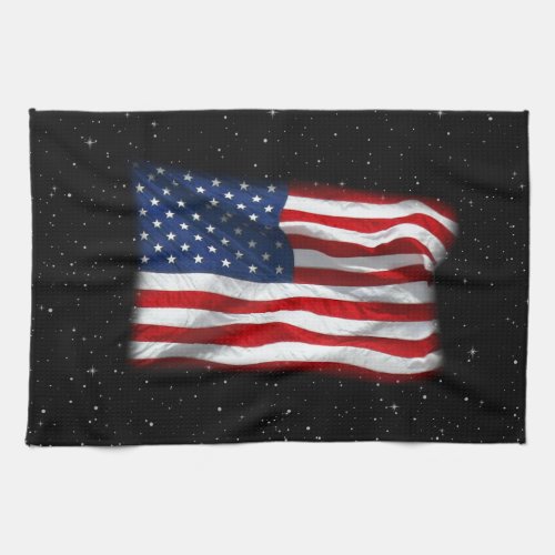 Stars and Stripes USA Patriotic American Flag Kitchen Towel