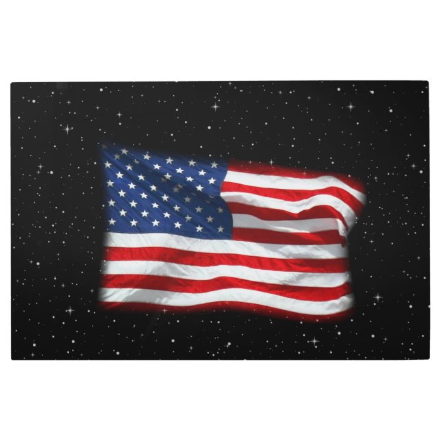 Stars and Stripes USA Patriotic American Flag Metal Print (Front)