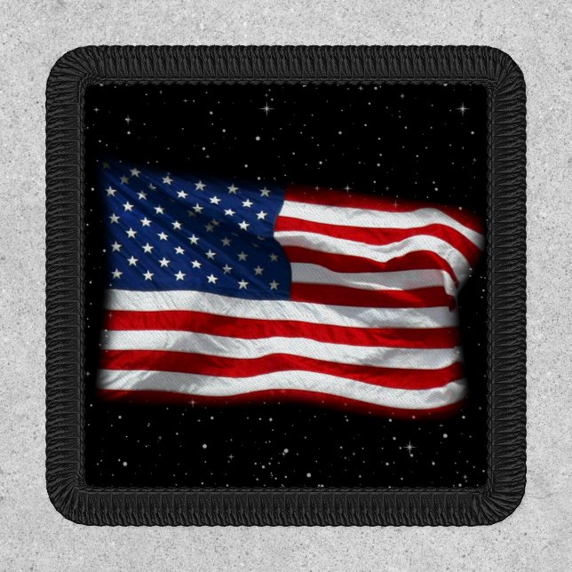 Stars and Stripes USA Patriotic American Flag Patch (Front)