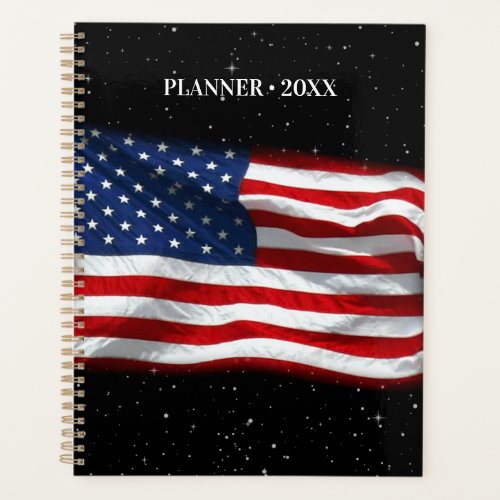 Stars and Stripes USA Patriotic American Flag Planner
