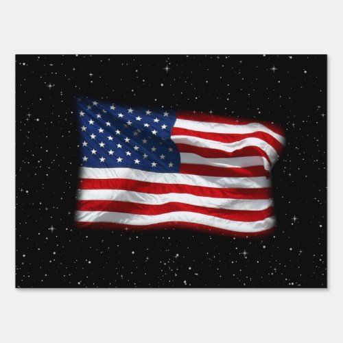 Stars and Stripes USA Patriotic American Flag Sign