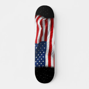 Stars and Stripes USA Patriotic American Flag Skateboard