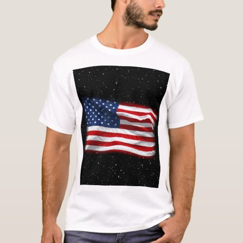 Stars and Stripes USA Patriotic American Flag T_Shirt