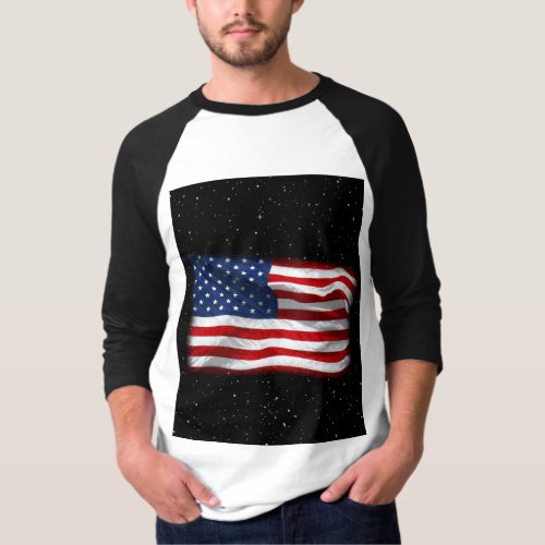 Stars and Stripes USA Patriotic American Flag T_Shirt
