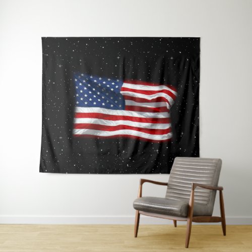 Stars and Stripes USA Patriotic American Flag Tapestry