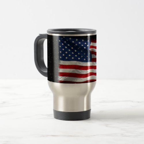 Stars and Stripes USA Patriotic American Flag Travel Mug