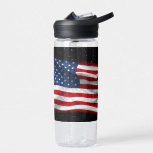 Stars and Stripes USA Patriotic American Flag  Water Bottle