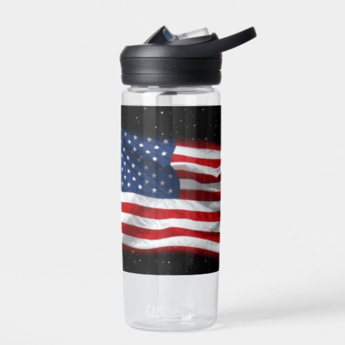 Stars and Stripes USA Patriotic American Flag  Water Bottle