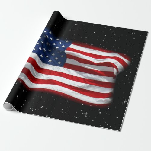 Stars and Stripes USA Patriotic American Flag Wrapping Paper