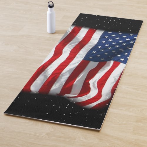 Stars and Stripes USA Patriotic American Flag Yoga Mat