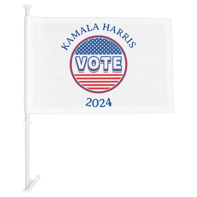 Stars and Stripes Vote USA - Election Car Flag (Front)