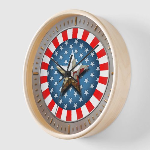 Stars And Stripes Wall Clock