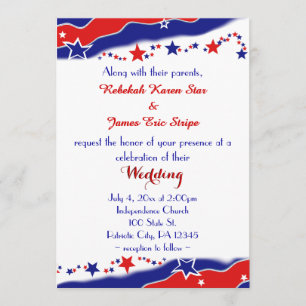 Stars and Stripes Wedding Invitation