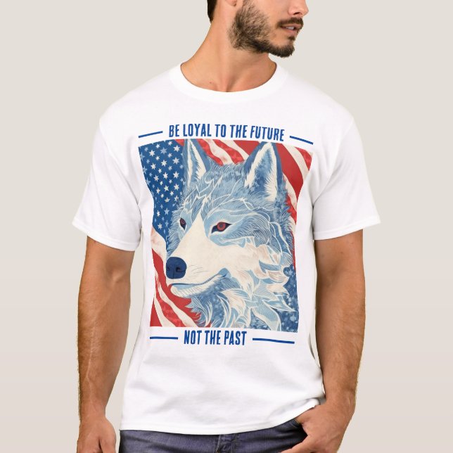 Stars and Stripes Wolf T-shirt (Front)