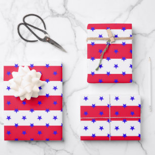 Stars and Stripes Wrapping Paper Sheets