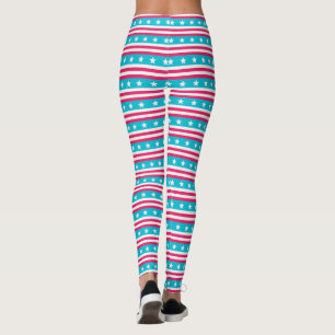 Stars and Strips pattern legging