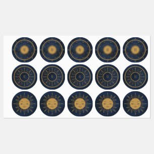 stars and sun labels