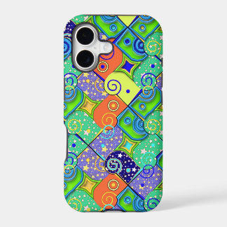 Stars and Swirls Geometric Pattern iPhone 17 Case