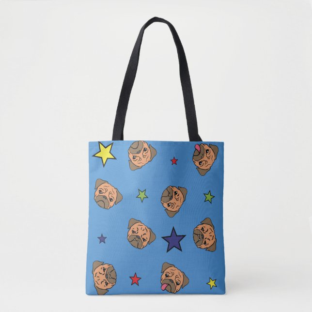 Stars and The Pugs Tote Bag (Front)