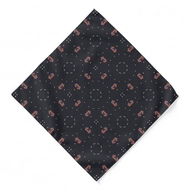 Stars And Unique Spaceship Pattern Bandana (Front)