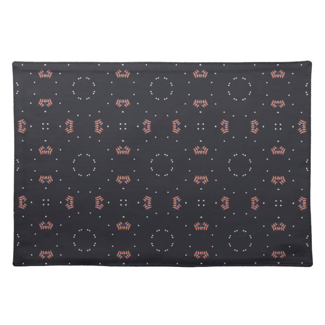Stars And Unique Spaceship Pattern Cloth Placemat (Front)