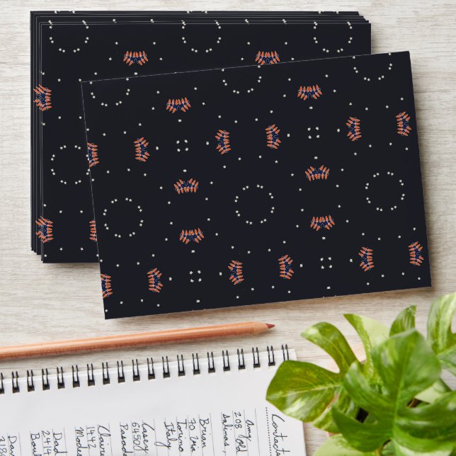 Stars And Unique Spaceship Pattern Envelope (Stacked)