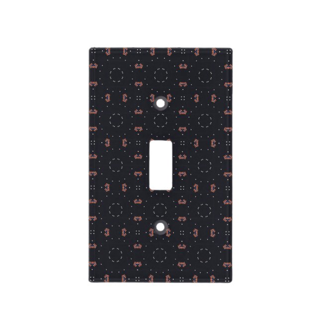 Stars And Unique Spaceship Pattern Light Switch Cover (Front)