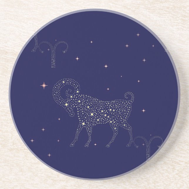 stars aries sandstone coaster (Front)
