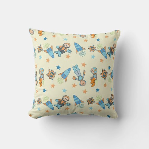 Stars Astronauts Satellites and Rockets Pillow