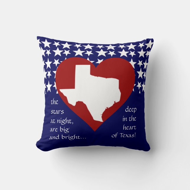 Stars at night....Deep in the Heart of Texas! Throw Pillow (Front)