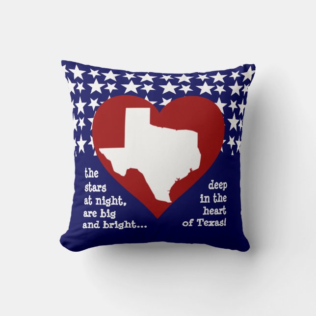 Stars at night....Deep in the Heart of Texas! Throw Pillow (Front)