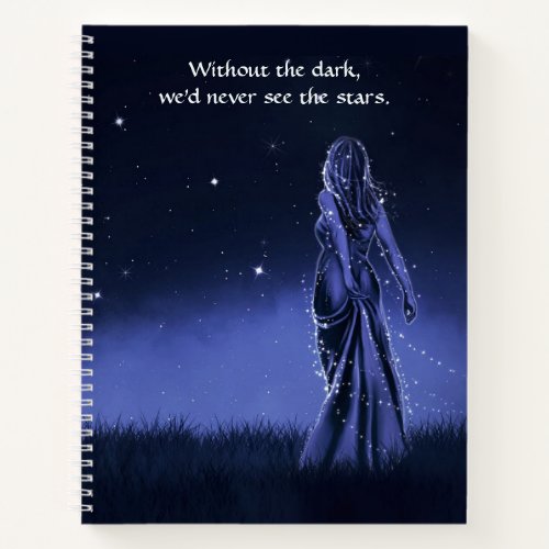 Stars at Night Inspirational  Spiritual Quote Notebook