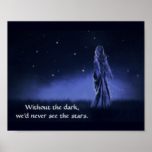 Stars at Night Inspirational & Spiritual Quote Poster