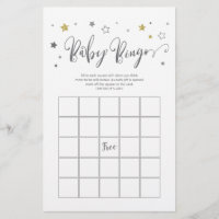 Stars Baby Bingo | Gender Reveal Baby Shower Game