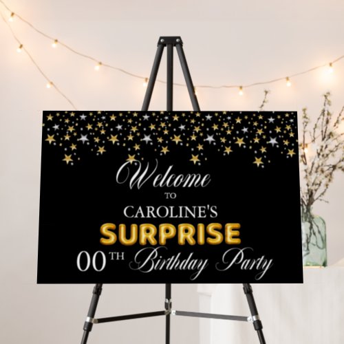 Stars  Balloon Letters Surprise Birthday Party Fo Foam Board