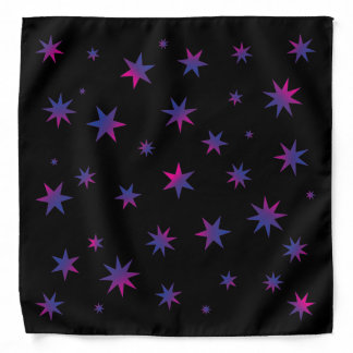Stars - Bi Gradient on Black Bandana