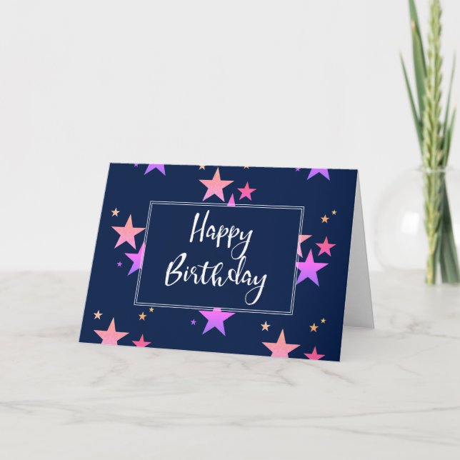 Stars Birthday Card (Front)