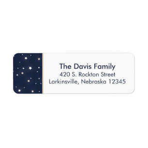 Stars Birthday Party Address Label