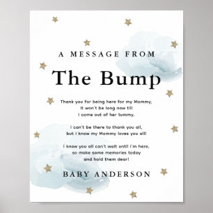 Stars & Blue Clouds A Message From The Bump Poster