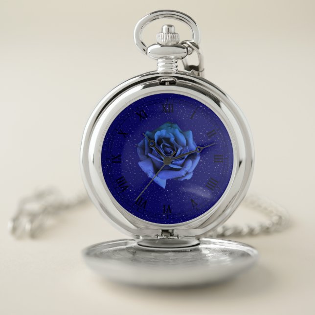 Stars blue rose Pocket watch (Inside)
