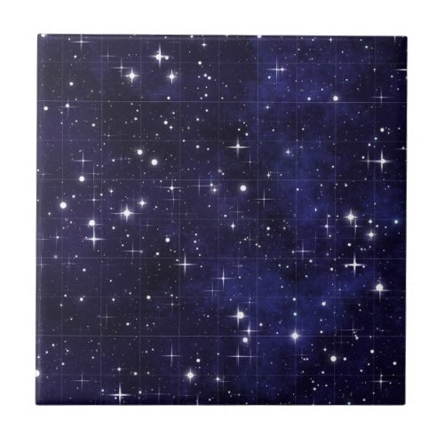 Stars blue sky wallpaper design tile