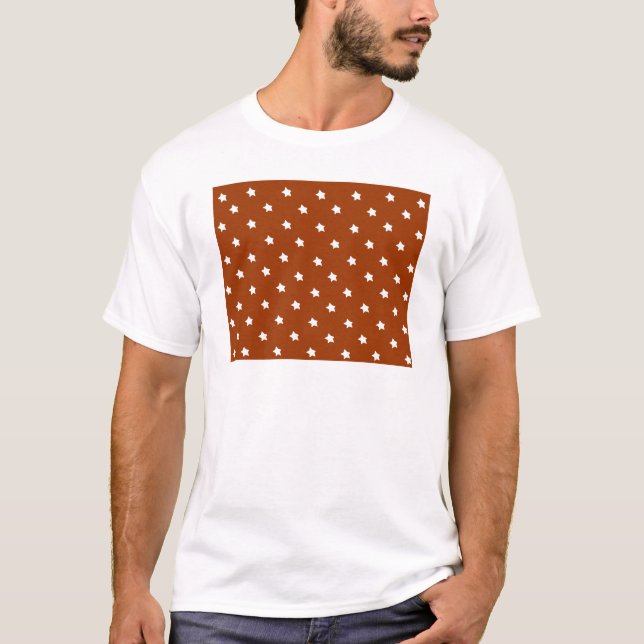 Stars Brown White The MUSEUM Zazzle Gifts T-Shirt (Front)