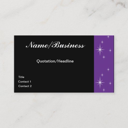 Customizable Stars Business Card