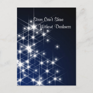 Stars Can’t Shine Without Darkness Encouragement Postcard